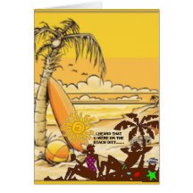 Carte de voeux de RÉGIME de PLAGE
