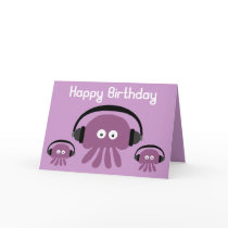 Carte de voeux géniale d'anniversaire du DJ de méd