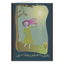 Carte de voeux infinie de blanc de possibilité