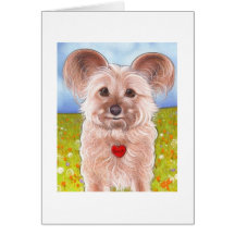 Carte de voeux pelucheuse de chiot