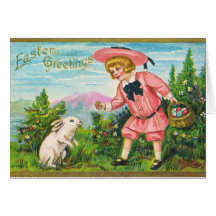Carte de voeux vintage de Pâques