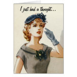 Carte de voeux vintage drôle de mode