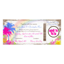 Carte d'embarquement vintage de PixDezines/paumes  Cartons D'invitation