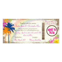 Carte d'embarquement vintage de PixDezines/paumes  Faire-parts