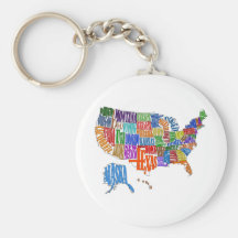 Carte des USA Porte-clés