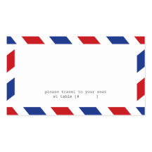 Carte d'escorte de par avion carte de visite