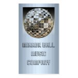 Carte d'industrie musicale de boule de miroir cartes de visite personnelles
