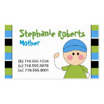 Carte d'information de maman cartes de visite personnelles