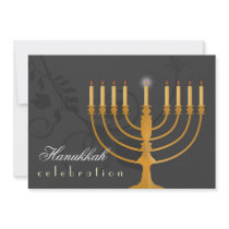 Carte d'invitation de célébration de Hanoucca