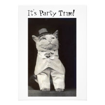 Carte d'invitation de chat de partie
