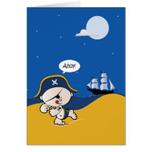 Carte d'invitation de partie de pirate