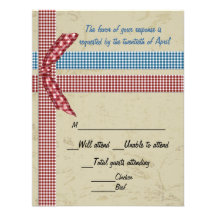 Carte du charme RSVP de pays Invitation Personnalisable