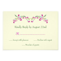 Carte du jardin RSVP Invitations