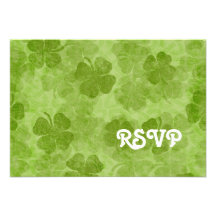 Carte du shamrock RSVP Cartons D'invitation
