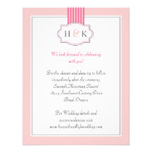Carte élégante de réception de mariage de monogram invitations personnalisées
