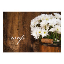 Carte en bois du mariage campagnard RSVP de margue Invitations Personnalisées