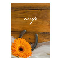 Carte en fer à cheval du mariage campagnard RSVP d Invitations Personnalisées