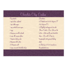 Carte en filigrane de recette de prune carte postale