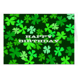 Carte faite sur commande verte de joyeux anniversa