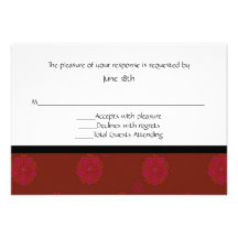 Carte florale asiatique de RSVP Faire-parts