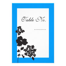 Carte florale contemporaine de placement de Tablea Faire-parts