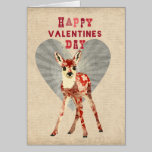 Carte florale de Valentines de faon cartes