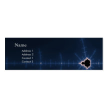 carte foncée de profil de fractale chic de geek cartes de visite professionnelles