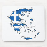 Carte GR de drapeau de la Grèce Tapis De Souris