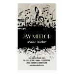 Carte grunge d'industrie musicale cartes de visite personnelles
