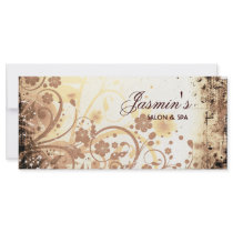 Carte grunge florale de support