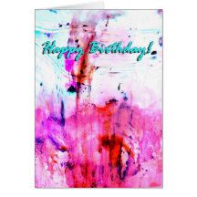 Carte heureuse d'art de givrage de Bithday