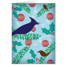 Carte heureuse moderne de vacances de geai bleu