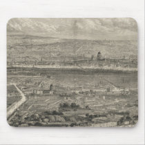 Carte imagée vintage de Londres Angleterre (1861) tapis de souris