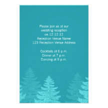 Carte impeccable de réception de mariage d'hiver d invitations personnalisées
