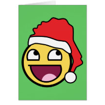 Carte impressionnante de Père Noël de visage