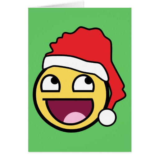Carte impressionnante de Père Noël de visage