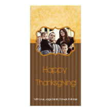 carte jaune de thanksgiving de PHOTO de feuillage  Cartes De Vœux Avec Photo
