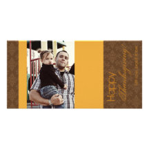 carte jaune de thanksgiving de PHOTO de feuillage  Cartes Avec Photo