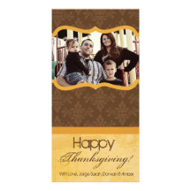 carte jaune de thanksgiving de PHOTO de feuillage  Cartes Avec Photo