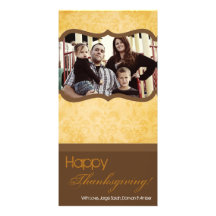 carte jaune de thanksgiving de PHOTO de feuillage  Cartes De Vœux Avec Photo