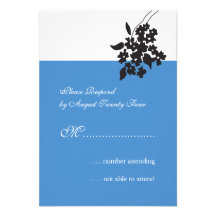 Carte l'épousant florale contemporaine de RSVP Faire-parts