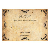 Carte l'épousant florale vintage de RSVP Invitations Personnalisées