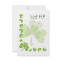 Carte l'épousant irlandaise #1 des shamrocks verts