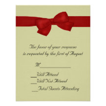 Carte l'épousant rouge et bronzage de RSVP Invitations Personnalisées