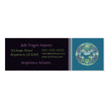 Carte maigre de dragon d'Aqua Cartes De Visite Professionnelles