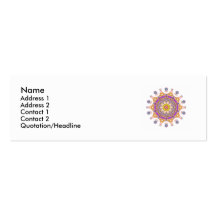 Carte maigre de profil de mandala cartes de visite professionnelles