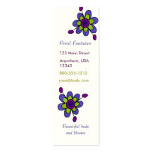 Carte maigre d'imaginaires floraux cartes de visite professionnelles