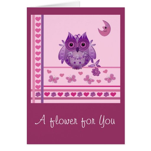 Carte mignonne de Saint-Valentin de hibou