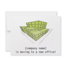 Carte mobile d'entreprise - bâtiments verts carton d'invitation