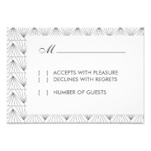 Carte moderne de l'art déco RSVP Invitations